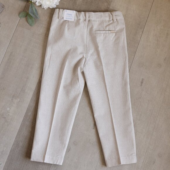 Cotton Linen Dressy Pant Trouser Suit Separates Adjustable Waist Ring Bearer NWT - Picture 2 of 9